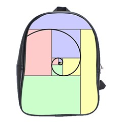 Golden Spiral Logarithmic Color School Bag (xl)