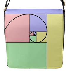 Golden Spiral Logarithmic Color Flap Messenger Bag (s) by Mariart