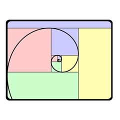 Golden Spiral Logarithmic Color Double Sided Fleece Blanket (small) 