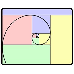 Golden Spiral Logarithmic Color Double Sided Fleece Blanket (medium)  by Mariart