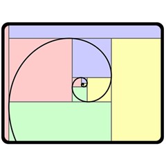 Golden Spiral Logarithmic Color Double Sided Fleece Blanket (large) 