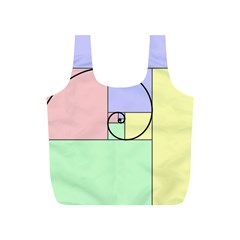 Golden Spiral Logarithmic Color Full Print Recycle Bags (s)  by Mariart