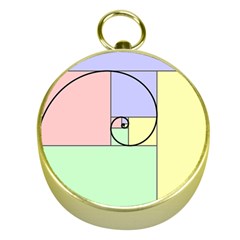 Golden Spiral Logarithmic Color Gold Compasses by Mariart