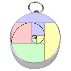 Golden Spiral Logarithmic Color Silver Compasses by Mariart