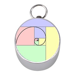 Golden Spiral Logarithmic Color Mini Silver Compasses by Mariart