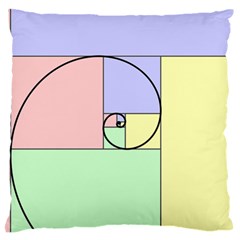 Golden Spiral Logarithmic Color Large Flano Cushion Case (two Sides) by Mariart