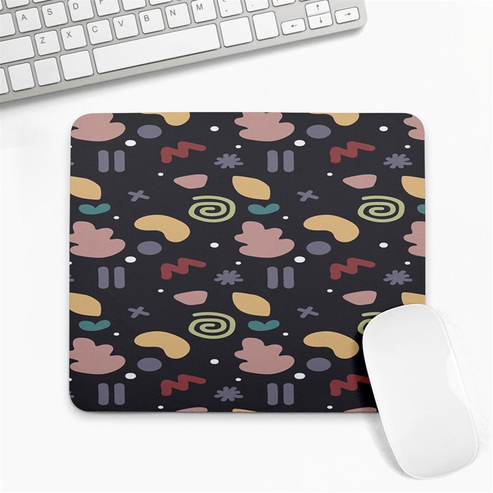 Funky Pattern Polka Wave Chevron Monster Large Mousepads