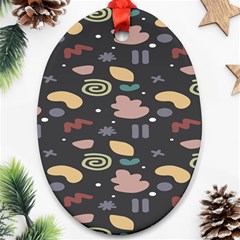 Funky Pattern Polka Wave Chevron Monster Oval Ornament (two Sides) by Mariart