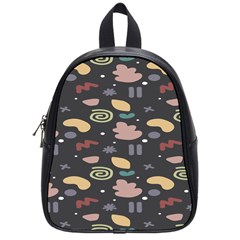 Funky Pattern Polka Wave Chevron Monster School Bag (small) by Mariart