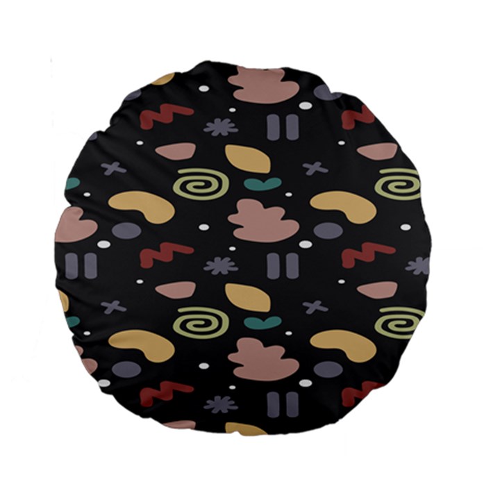 Funky Pattern Polka Wave Chevron Monster Standard 15  Premium Round Cushions