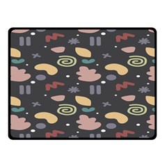 Funky Pattern Polka Wave Chevron Monster Double Sided Fleece Blanket (small) 