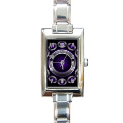 Digital Celtic Clock Template Time Number Purple Rectangle Italian Charm Watch by Mariart