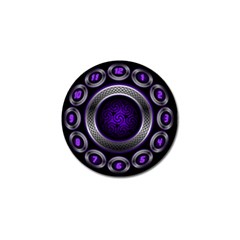 Digital Celtic Clock Template Time Number Purple Golf Ball Marker (4 Pack) by Mariart