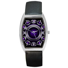 Digital Celtic Clock Template Time Number Purple Barrel Style Metal Watch by Mariart