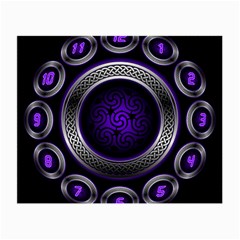 Digital Celtic Clock Template Time Number Purple Small Glasses Cloth by Mariart