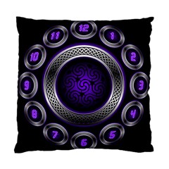 Digital Celtic Clock Template Time Number Purple Standard Cushion Case (two Sides) by Mariart