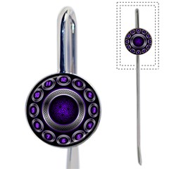 Digital Celtic Clock Template Time Number Purple Book Mark by Mariart