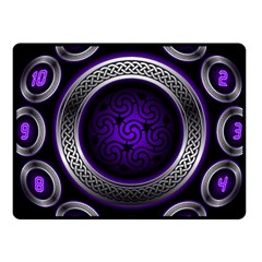 Digital Celtic Clock Template Time Number Purple Fleece Blanket (small) by Mariart