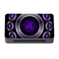 Digital Celtic Clock Template Time Number Purple Memory Card Reader With Cf