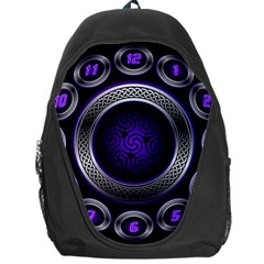 Digital Celtic Clock Template Time Number Purple Backpack Bag by Mariart