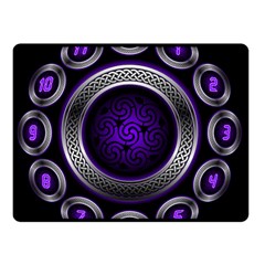 Digital Celtic Clock Template Time Number Purple Double Sided Fleece Blanket (small)  by Mariart