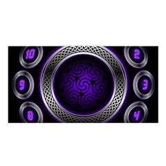 Digital Celtic Clock Template Time Number Purple Satin Shawl by Mariart