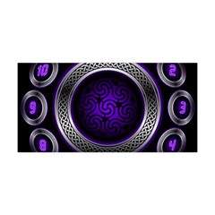 Digital Celtic Clock Template Time Number Purple Yoga Headband by Mariart