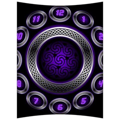 Digital Celtic Clock Template Time Number Purple Back Support Cushion by Mariart