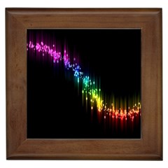 Illustration Light Space Rainbow Framed Tiles by Mariart