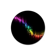 Illustration Light Space Rainbow Magnet 3  (round)