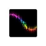 Illustration Light Space Rainbow Square Magnet Front