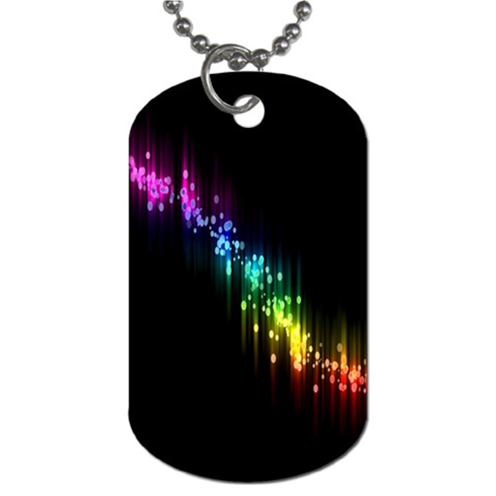 Illustration Light Space Rainbow Dog Tag (One Side)