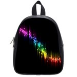 Illustration Light Space Rainbow School Bag (Small) Front