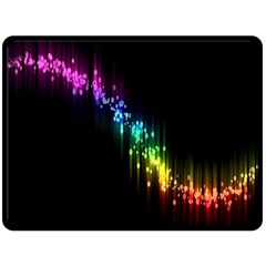 Illustration Light Space Rainbow Fleece Blanket (large)  by Mariart