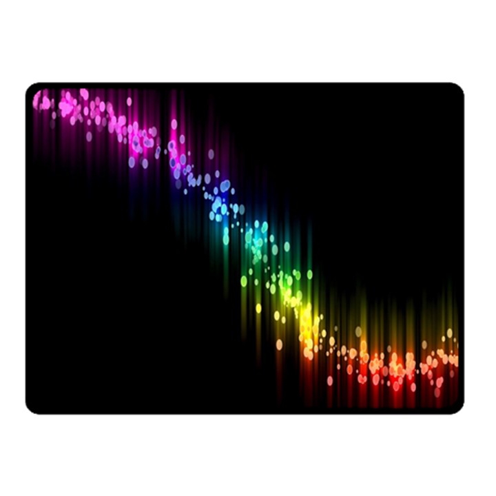 Illustration Light Space Rainbow Fleece Blanket (Small)