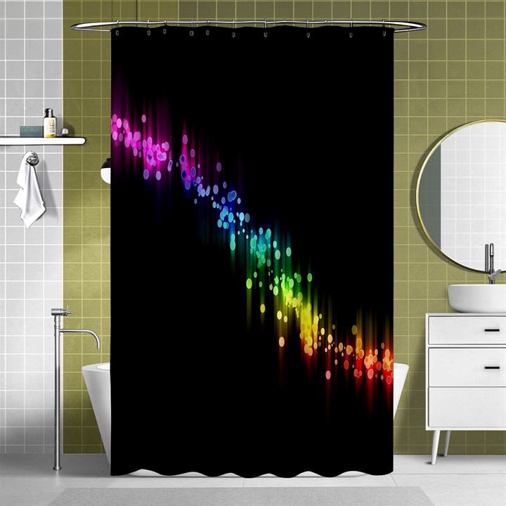 Illustration Light Space Rainbow Shower Curtain 48  x 72  (Small) 