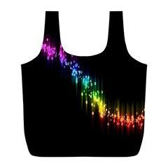 Illustration Light Space Rainbow Full Print Recycle Bags (l)  by Mariart