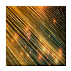 Golden Blue Lines Sparkling Wild Animation Background Space Tile Coasters by Mariart