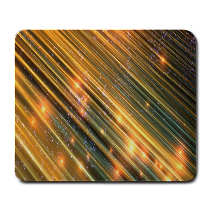 Golden Blue Lines Sparkling Wild Animation Background Space Large Mousepads