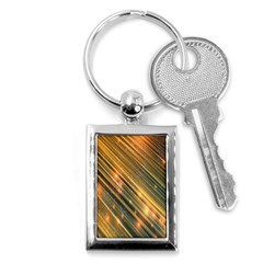 Golden Blue Lines Sparkling Wild Animation Background Space Key Chains (rectangle) 