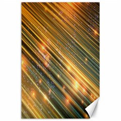 Golden Blue Lines Sparkling Wild Animation Background Space Canvas 24  X 36  by Mariart