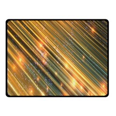 Golden Blue Lines Sparkling Wild Animation Background Space Fleece Blanket (small)