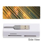 Golden Blue Lines Sparkling Wild Animation Background Space Memory Card Reader (Stick)  Front