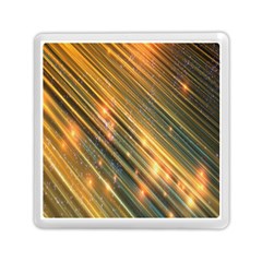 Golden Blue Lines Sparkling Wild Animation Background Space Memory Card Reader (square)  by Mariart