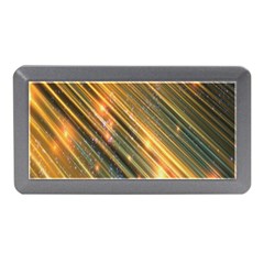 Golden Blue Lines Sparkling Wild Animation Background Space Memory Card Reader (mini) by Mariart