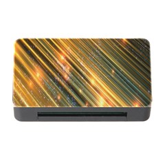 Golden Blue Lines Sparkling Wild Animation Background Space Memory Card Reader With Cf by Mariart