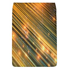 Golden Blue Lines Sparkling Wild Animation Background Space Flap Covers (l)  by Mariart