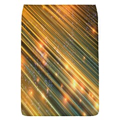 Golden Blue Lines Sparkling Wild Animation Background Space Flap Covers (s)  by Mariart