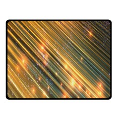 Golden Blue Lines Sparkling Wild Animation Background Space Double Sided Fleece Blanket (small)  by Mariart