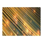 Golden Blue Lines Sparkling Wild Animation Background Space Double Sided Flano Blanket (Mini)  35 x27  Blanket Front